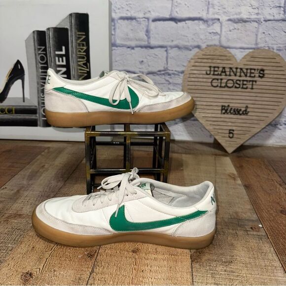 Nike Killshot 2 Lucid Green White Leather Sneakers Shoes 432997-111 Size 10.5 - Picture 2 of 9